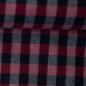 Preview: Baumwoll-Flanell Maverick, Karo, 1 x 1,2cm, rot/dunkelblau