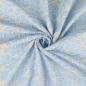 Preview: Baumwoll‑Voile Hellblau mit naturweißer Blüten‑Stickerei