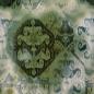 Preview: Voile Stoff Olivegrün mit Ornamentprint