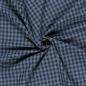 Preview: Feiner Seersucker Stoff in Marine/Jeansblau mit Karo