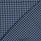 Preview: Feiner Seersucker Stoff in Marine/Jeansblau mit Karo