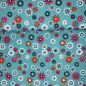 Preview: Canvas „Blooming Breeze“ – bunte Blüten auf Türkis