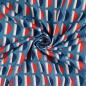 Preview: Canvas, jeansblau, gemustert