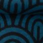 Preview: Baumwoll-Jacquard, Emily, petrol/schwarz