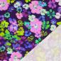 Preview: Baumwoll-Jersey, bunte Blüten, multicolor flieder