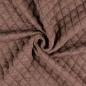Preview: Vintage Jacquard Jersey mit Steppung, uni, melange, braun