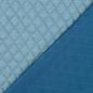 Preview: Vintage Jacquard Jersey mit Steppung, uni, melange, petrol