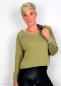 Preview: Pullover Jacquard Jersey grau/olivgrün