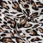 Preview: Rayon Spun Satin Print, Leopard Sand