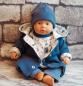 Preview: Waffel-Strick Clarissa, uni, rauchblau