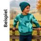 Preview: Beispiel Autumn Glow Petrol – grafischer Kuschelsweat in modernen Grüntönen