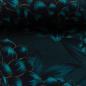 Preview: Alpenfleece Isla, florales Design, petrol