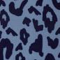Preview: Viskose Webware Happy Leo by Cherry Picking, Blau mit Dunkelblau