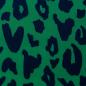Preview: Viskose Webware Happy Leo by Cherry Picking, Grün mit Dunkelblau