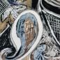 Preview: Viskose-Webware Paris, beige/rauchblau