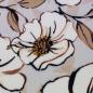Preview: Viskosewebware Big white Roses by Christiane Zielinski, Blumendesign in silbergrau