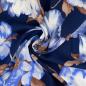 Preview: Viskose Popeline, große Blumen, marine