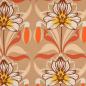 Preview: Viskose Satin - Blumen auf Beige