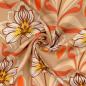 Preview: Viskose Satin - Blumen auf Beige