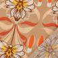 Preview: Viskose Satin - Blumen auf Beige
