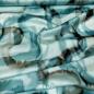 Preview: Viskose-Twill Stretch – Watercolor Wellenlinien auf Mint