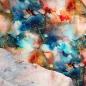 Preview: Viskose-Webware, Blüten in watercolor
