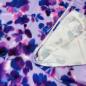 Preview: Viskose Twill – Fliederfarbener Stoff mit watercolor Blumendesign