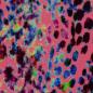 Preview: Viskose-Webware Marseille - unregelmäßige Dots Multicolor auf Pink