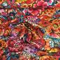 Preview: Viskose-Webware im orientalischen Stil, rot bunt