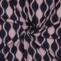Preview: Viskose, Lenzing EcoVero, abstraktes Design Navy/Mauve