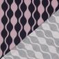Preview: Viskose, Lenzing EcoVero, abstraktes Design Navy/Mauve