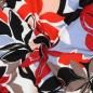 Preview: Viskose, Lenzing EcoVero,  großer Blumendruck orange/rot
