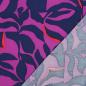 Preview: Viskose, Lenzing EcoVero, abstraktes Design in lila/marine