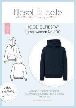 Papierschnittmuster Lillesol women No.100 Hoodie mit Kapuze & Bauchtasche