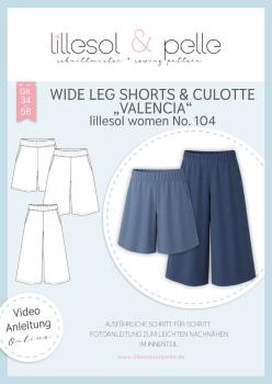 Papierschnittmuster Wide Leg Shorts & Culotte Valencia Nr. 104