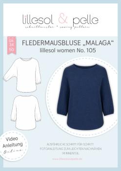 Papierschnittmuster lillesol women No.105 Fledermausbluse "Malaga"