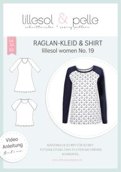 Papierschnittmuster Raglan-Kleid & Shirt lillesol women No. 19