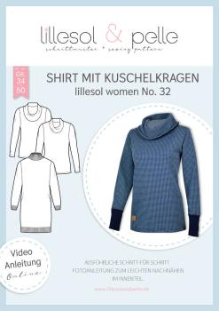 Papierschnittmuster Shirt mit Kuschelkragen lillesol women No. 32