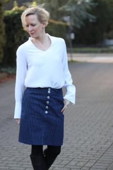 Nähbeispiel Knopfrock lillesol women Nr. 40