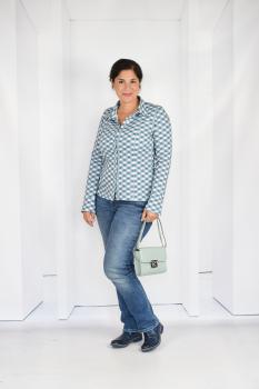 Preview: Nähbeispiel Jersey-Bluse Jeanna lillesol women No. 57