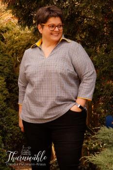 Nähbeispiel Blusenshirt und Kleid Kaia lillesol women No. 70