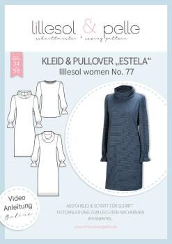 Papierschnittmuster Kleid & Pullover mit Kragen "Estela" lillesol women Nr. 77