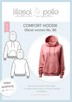 Papierschnittmuster Comfort Hoodie, lillesol women No. 86