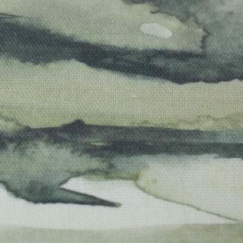 Ilana Canvas Streifen, Aquarell, grün/naturweiß