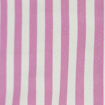 Stretch-Satin Martha, Streifen rosa-weiß