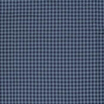 Preview: Feiner Seersucker Stoff in Marine/Jeansblau mit Karo