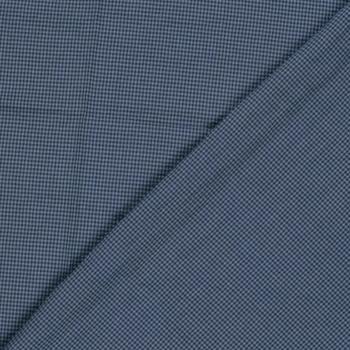 Seersucker Marine/Jeansblau kleines Karo – leichter Stoff