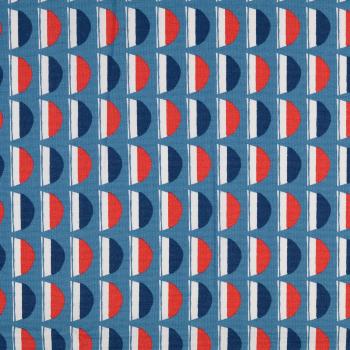 Canvas, jeansblau, gemustert
