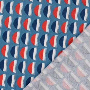 Canvas, jeansblau, gemustert