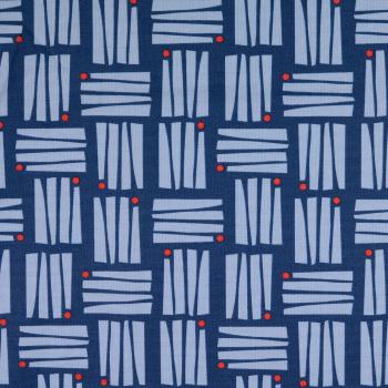 Canvas, jeansblau, Streifenblöcke